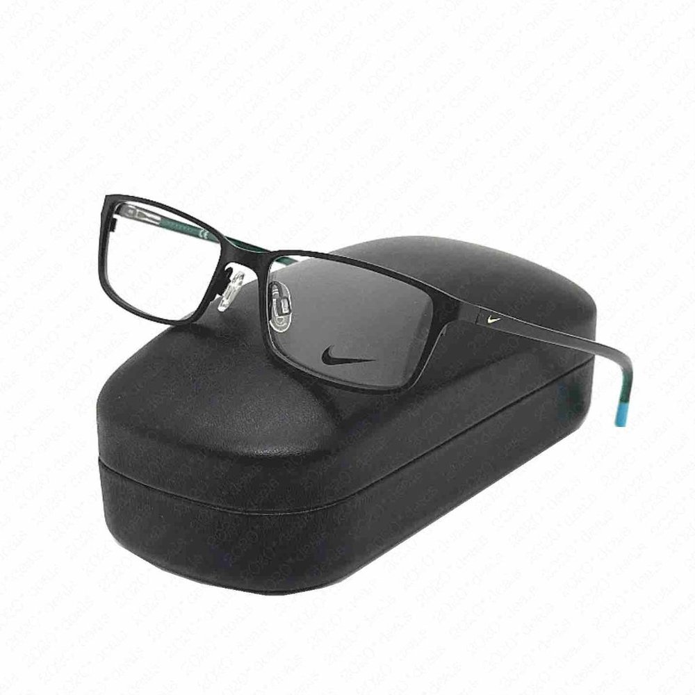 NIKE Unisex Kids NK5580 018 49mm Satin Black Teal Nebula Eyeglasses